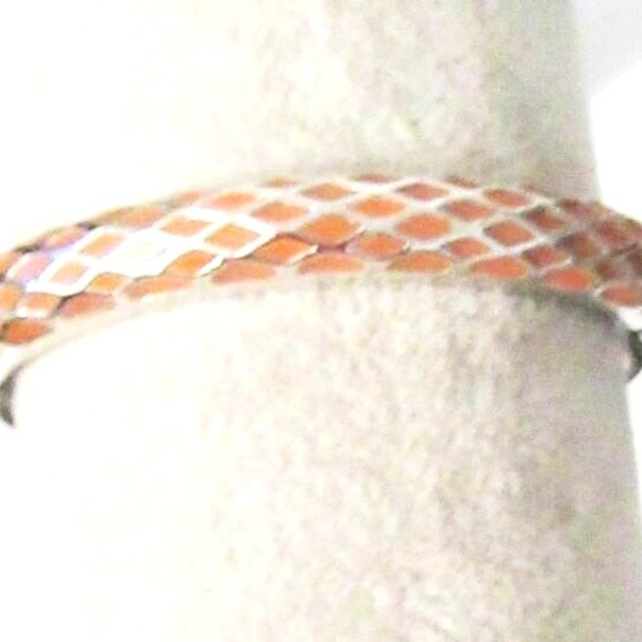 Lia Sophia Honey Lust Bracelet Burnt Orange Stretch Bangle 7" NWT Perfect M552 - Picture 4 of 6